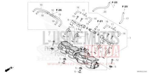 CORPS DE PAPILLON CBR1000SPR de 2024